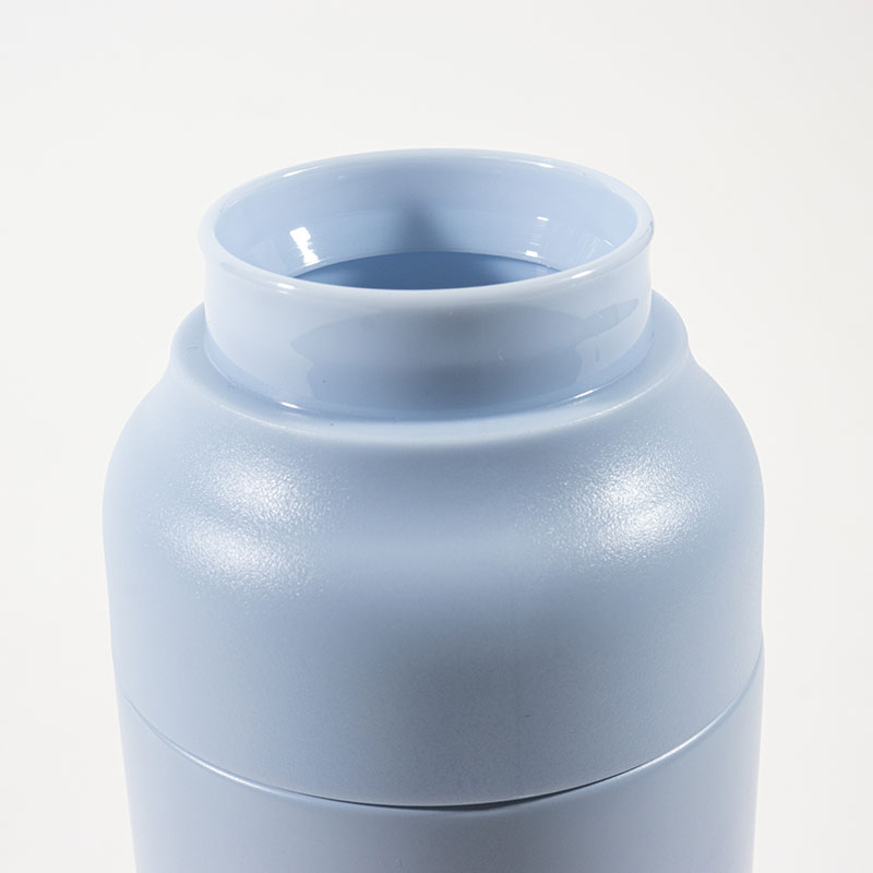 大きな氷も入る ステンレス マグボトル ワンプッシュタイプ 600ml ブルー 保温・保冷 MX-HWMB600BL