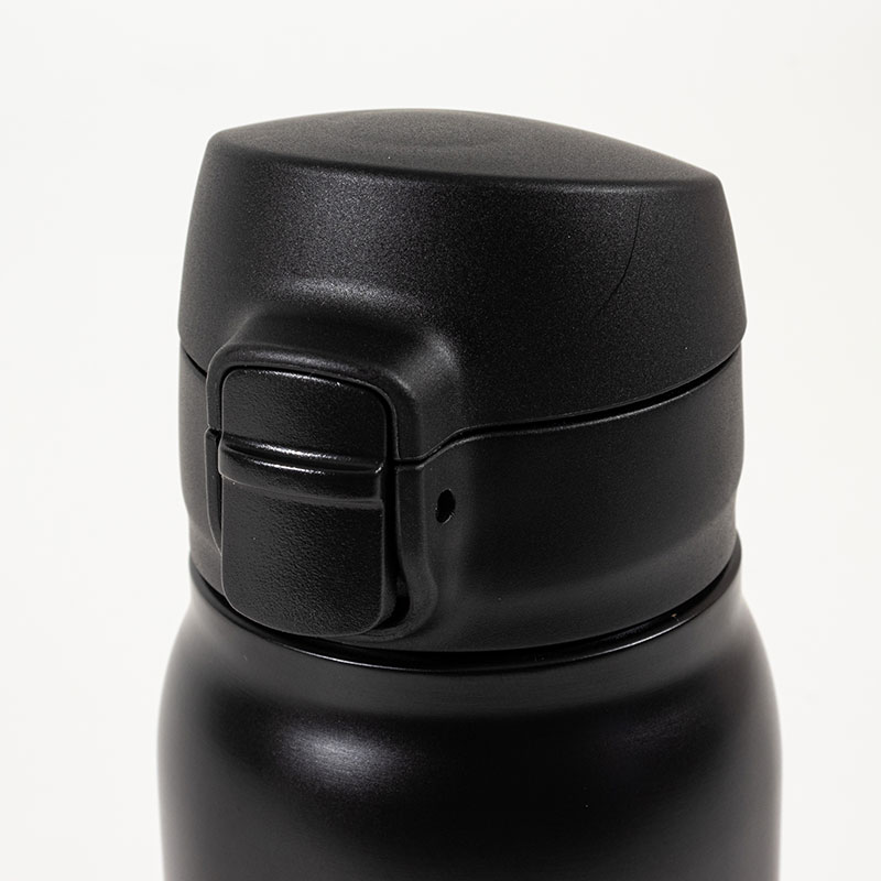 パッキンを失くさない ステンレスマグボトル ワンタッチタイプ 350ml ブラック 保温・保冷 MX-WMBS350BK