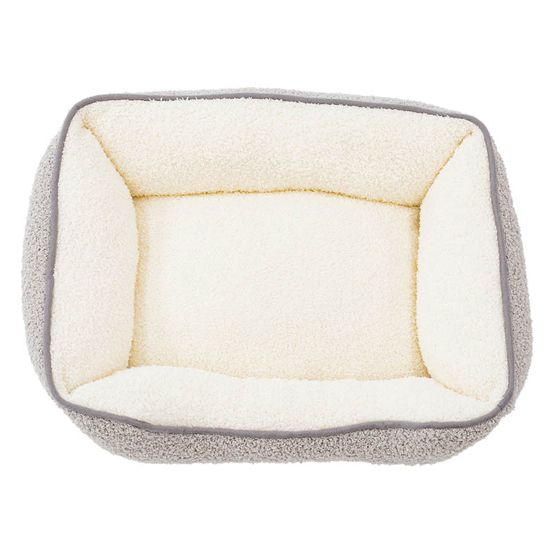 もちもちスクエアベッド S 45×35×14cm ライトグレー