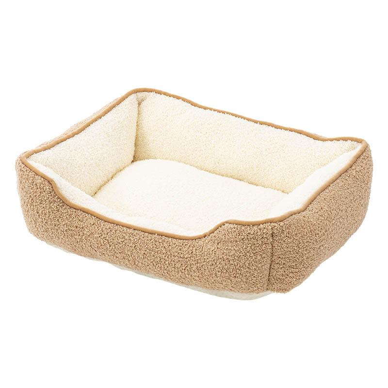 もちもちスクエアベッド S 45×35×14cm ライトブラウン