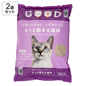 【2袋セット】 においも少なく、くずれにくい もっと固まる猫砂 7L 4571619912696×2