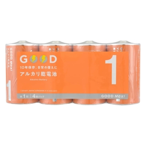 アルカリ乾電池単1形4本パック LR20S4PMX