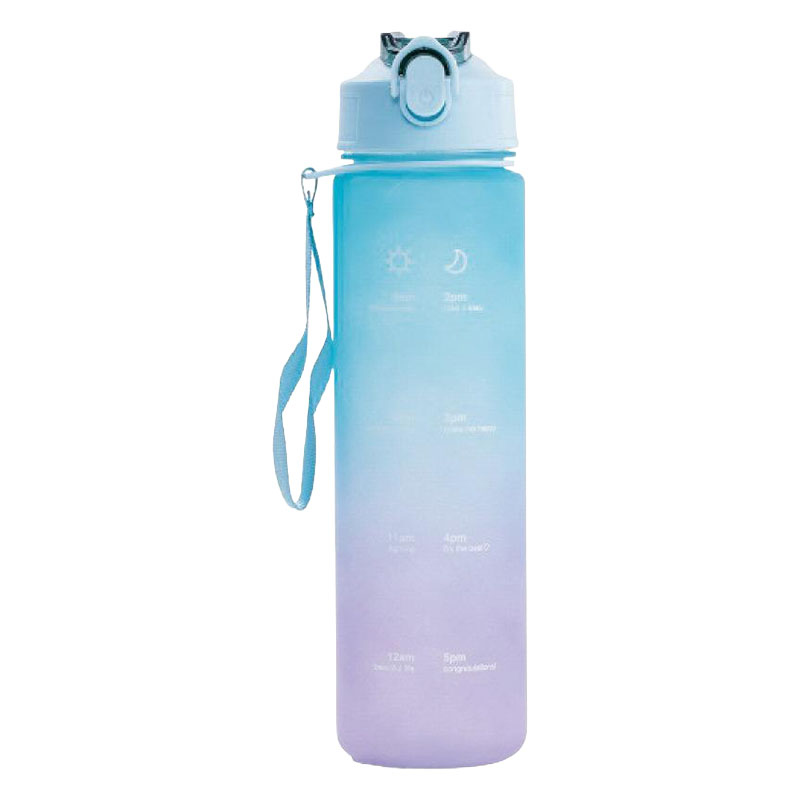 ストロー付き タイムマーカーボトル 750ml グリーン×パープル