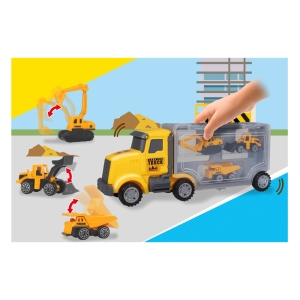 【お取り寄せ商品】はたらく車ミニカー付きキャリアトラック 27