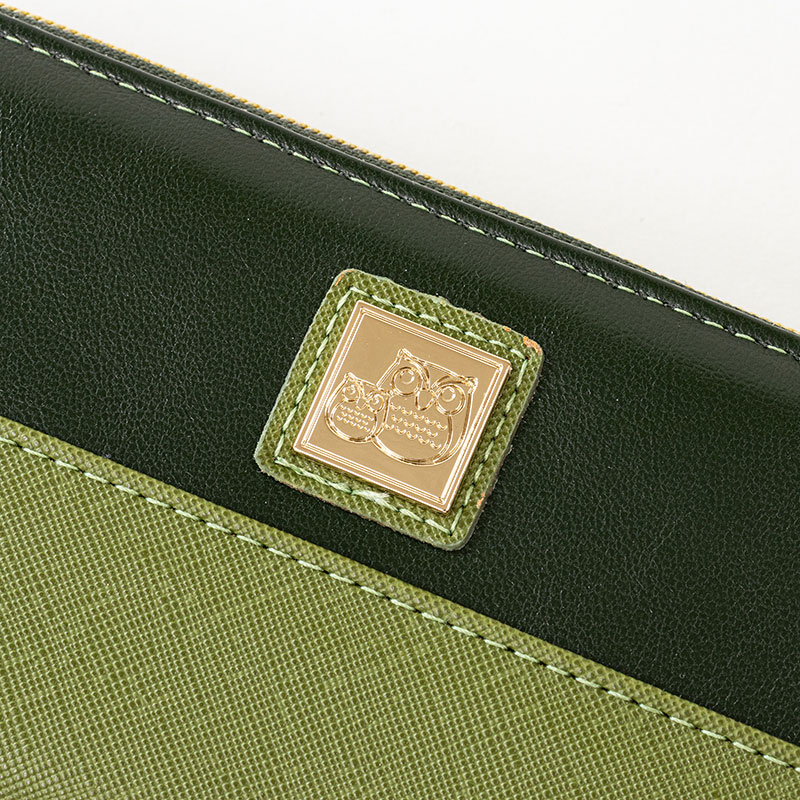 縁起財布フクロウ グリーン #15 EGM101