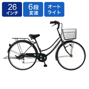 ◆軽快車266プラジール 26インチ カーキ 4573219940604