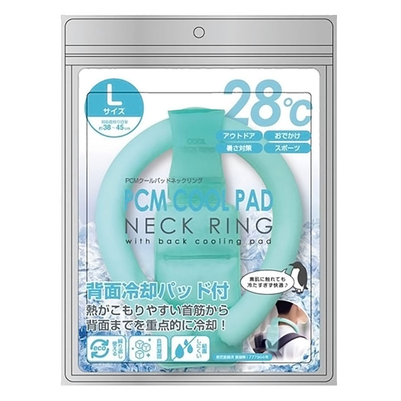 PCMクールパッドネックリング 背面冷却パッド付 L ミントグリーン