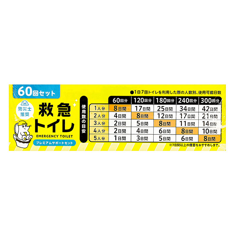 救急トイレ プレミアムサポートセット 60回分