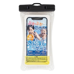 ぷかぷか防水くん 防水スマホケース クリア×サマーナイトブラック