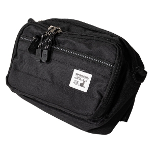 2way ウエストバッグ ショルダーベルト付き ブラック