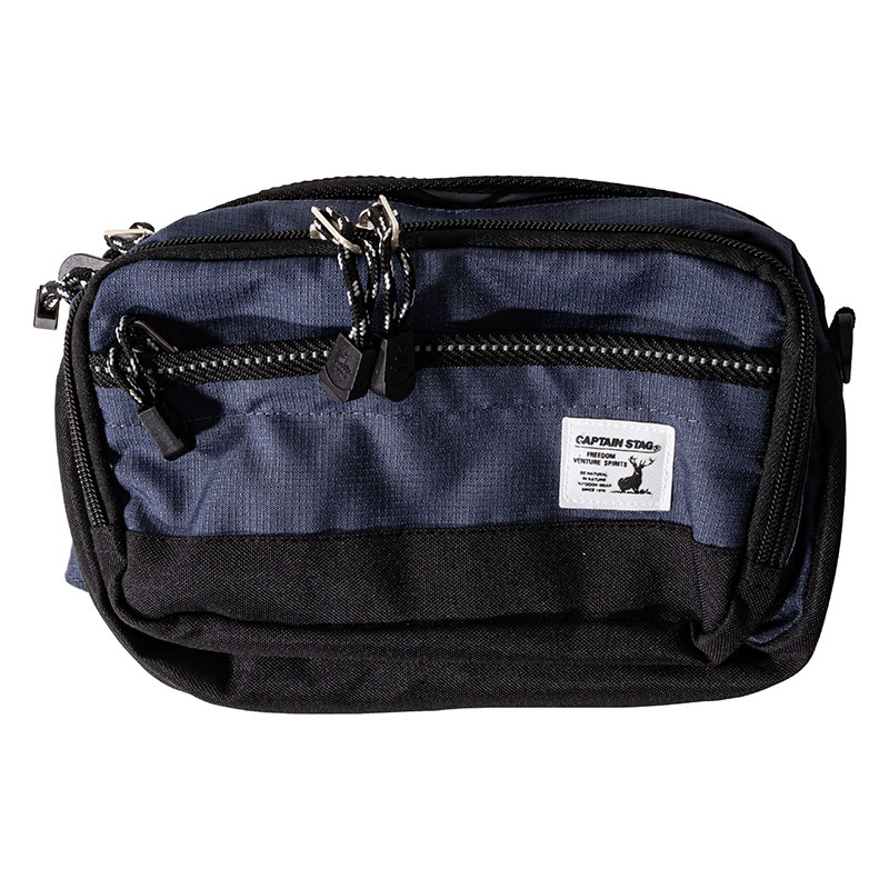 2way ウエストバッグ ショルダーベルト付き ネイビー