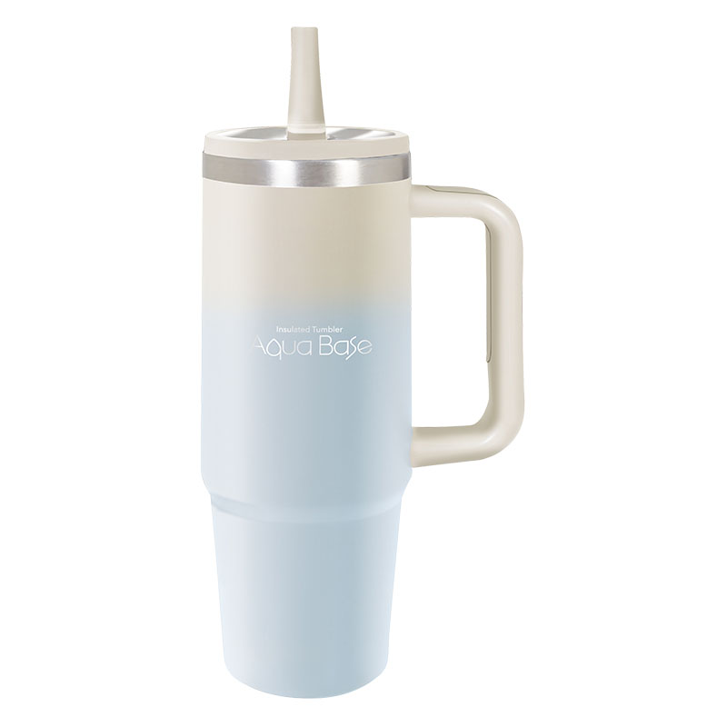 AquaBase 真空断熱 格納式 ストロータンブラー 800ml アクアブルー 保冷専用