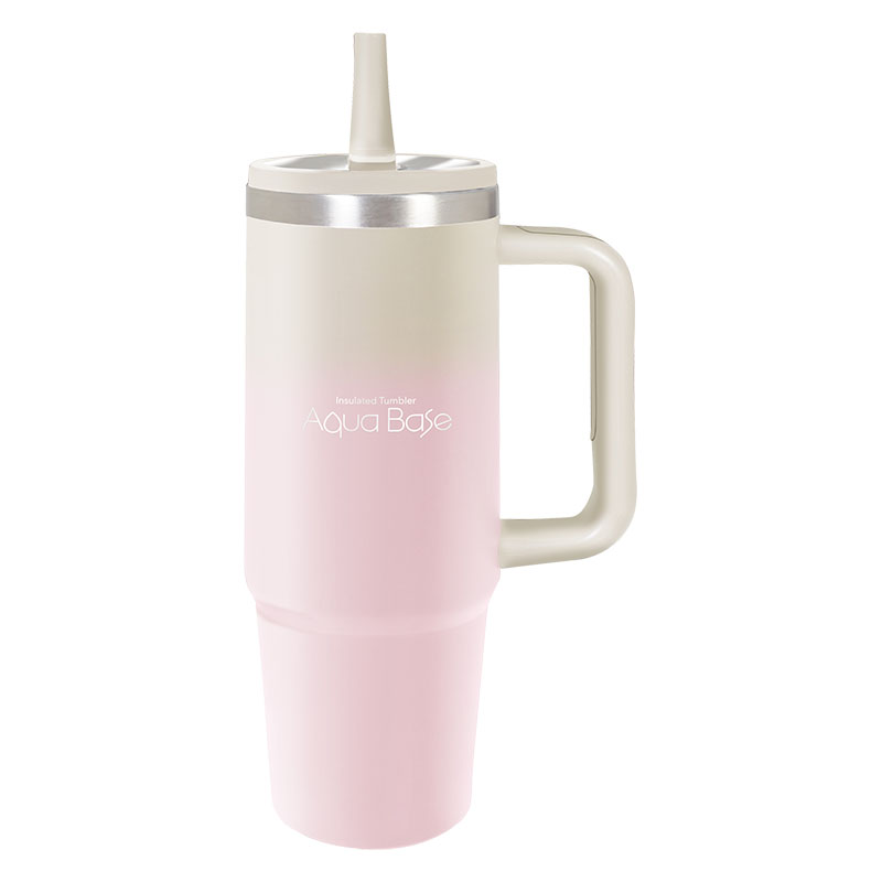 AquaBase 真空断熱 格納式 ストロータンブラー 800ml ピーチピンク 保冷専用
