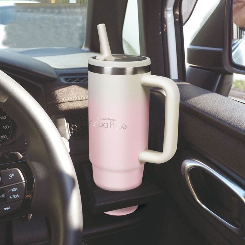 AquaBase 真空断熱 格納式 ストロータンブラー 800ml ピーチピンク 保冷専用