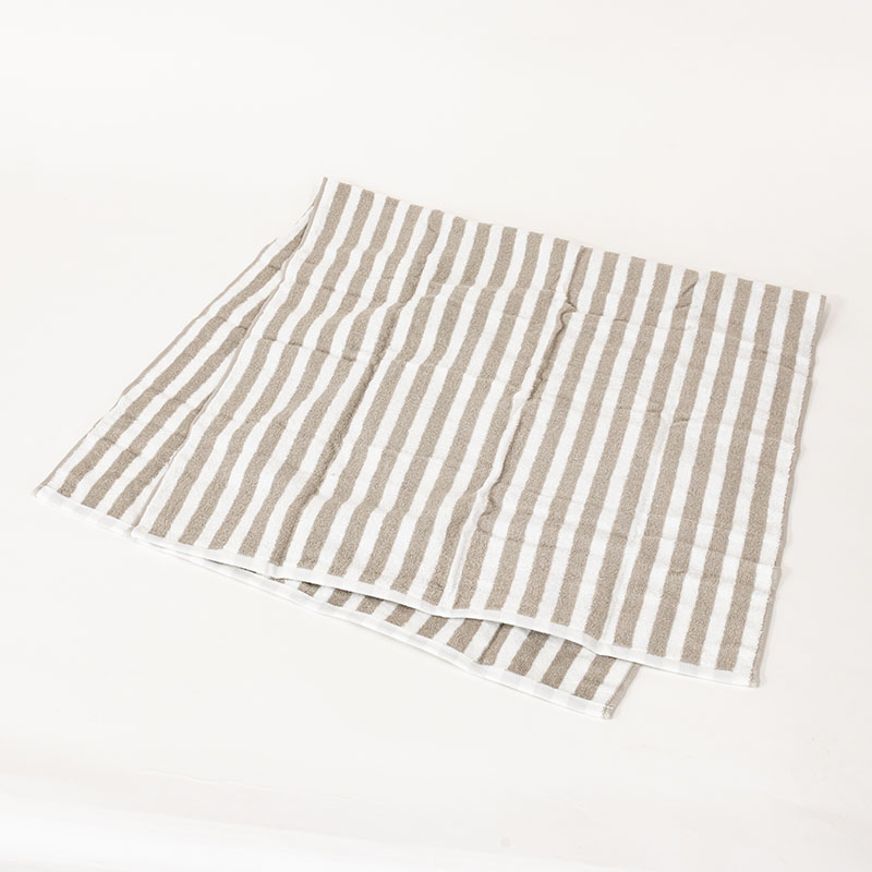しっかりバスタオル 60×120cm ストライプライトグレー