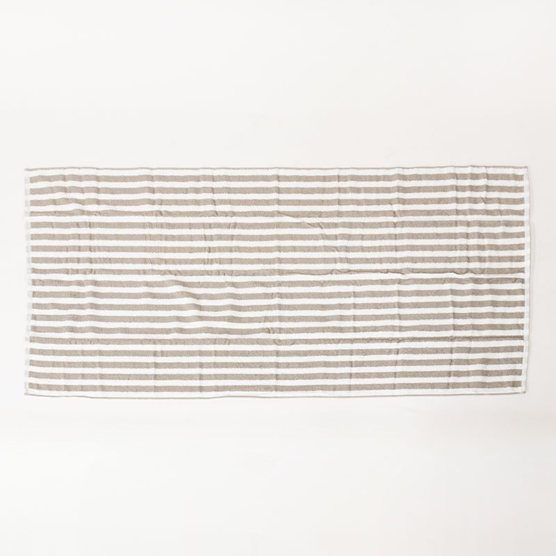 しっかりバスタオル 60×120cm ストライプライトグレー