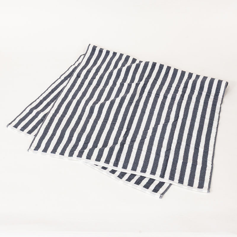しっかりバスタオル 60×120cm ストライプネイビー