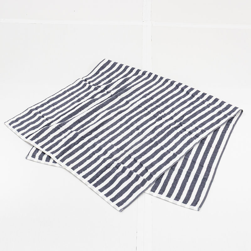 しっかり大判バスタオル 70×140cm ストライプネイビー