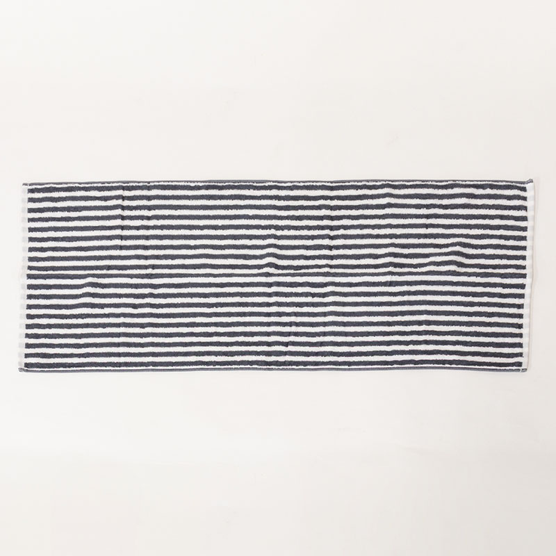 しっかりビックフェイスタオル 40×100cm ストライプネイビー