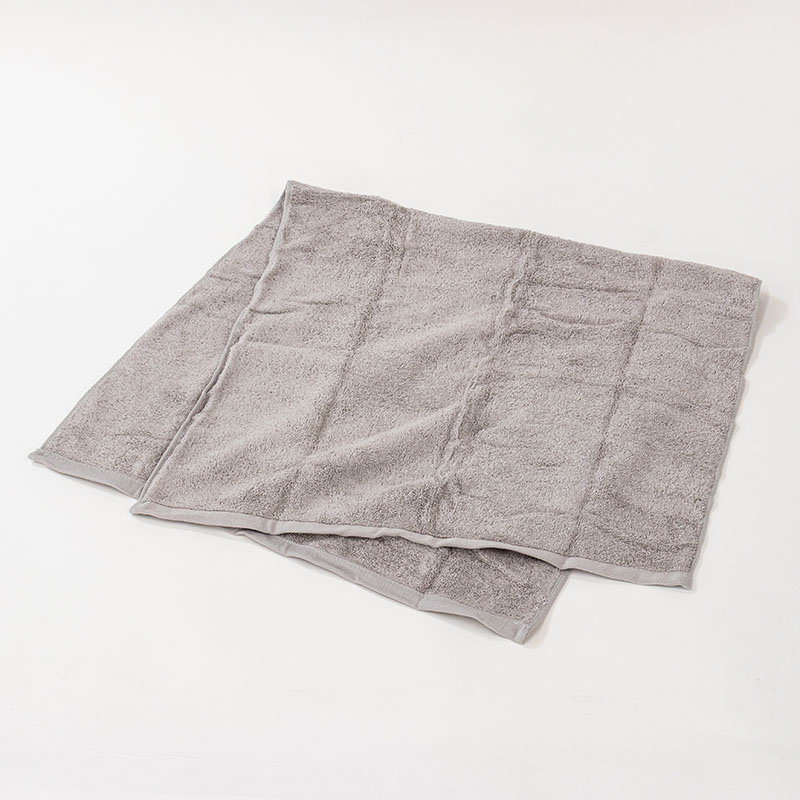 ふんわりコンパクトバスタオル 50×100cm ライトグレー