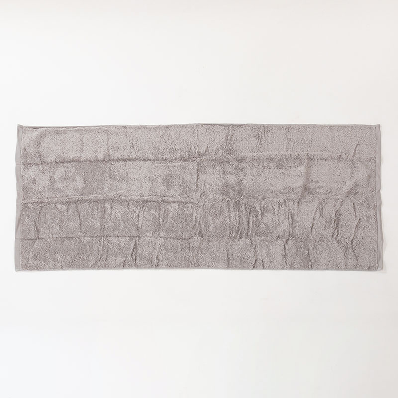 ふんわりコンパクトバスタオル 50×100cm ライトグレー