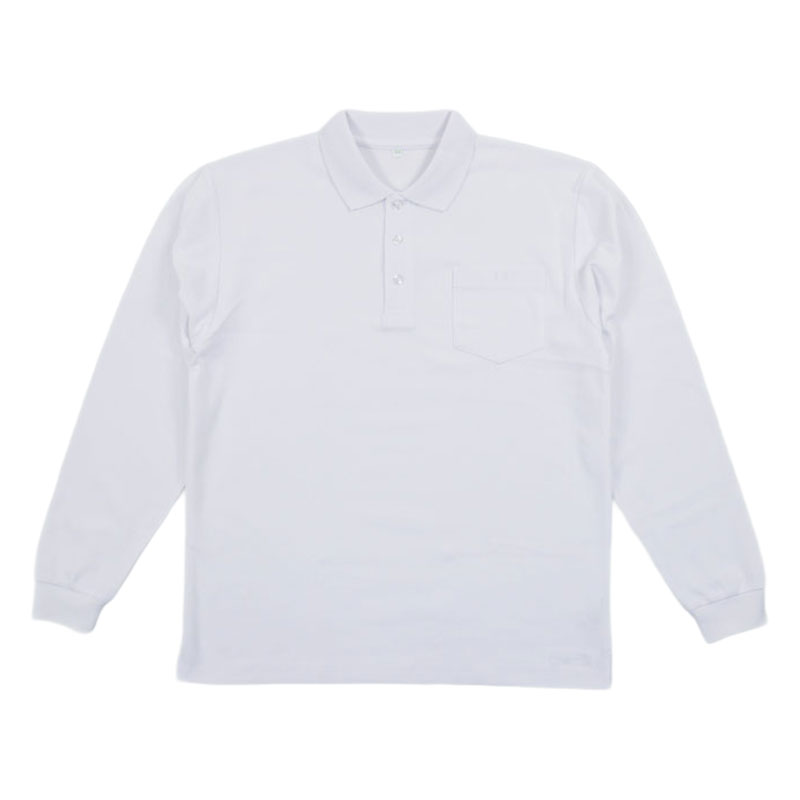 【お取り寄せ商品】男児 長袖 スクールポロシャツ 白