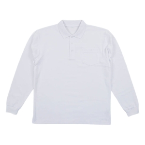 【お取り寄せ商品】男児 長袖 スクールポロシャツ 白