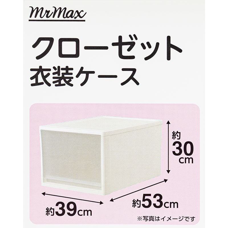 クローゼット衣装ケース L W390×D530×H300mm ホワイト