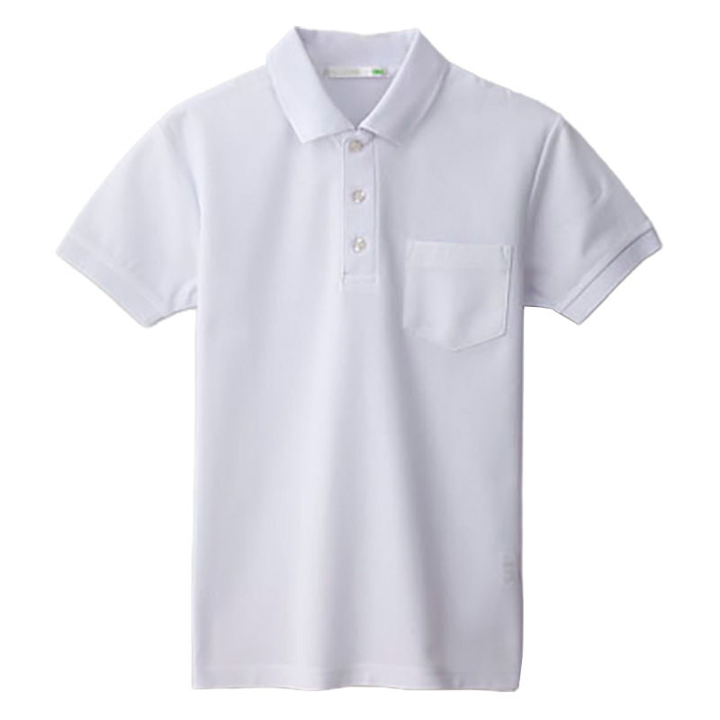 【お取り寄せ商品】男児 半袖 スクールポロシャツ 白