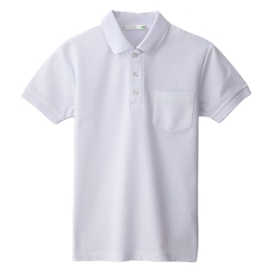 【お取り寄せ商品】男児 半袖 スクールポロシャツ 白