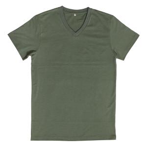 紳士DRY Tシャツ V首 カーキー