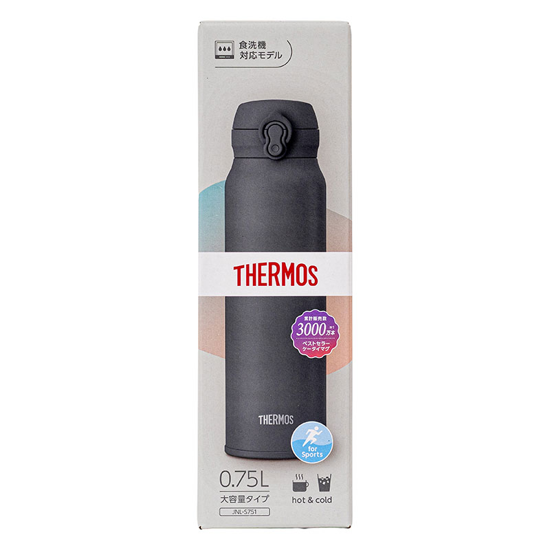 真空断熱 ケータイマグ チャコール 750ml 保温・保冷 JNL-S751・CHL