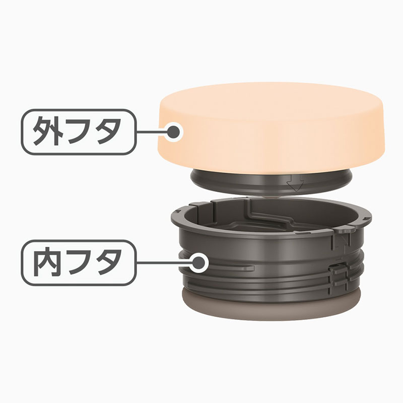 真空断熱 スープジャー クリームホワイト 300ml 保温・保冷 JED-301・CRW