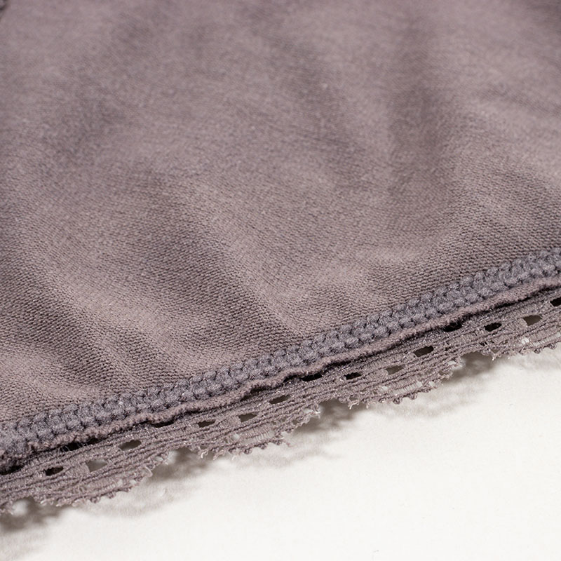 レディース 無地ショーツ 深め丈 2枚組 グレー