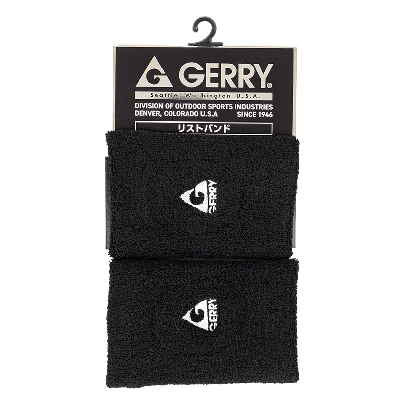 メンズ GERRY リストバンド 2個セット フリーサイズ ブラック