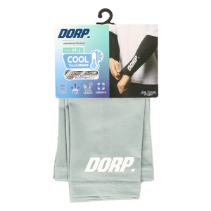メンズ DORP. 小ロゴ アームカバー グレー×ホワイト