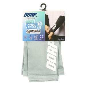 メンズ DORP. 大ロゴ アームカバー グレー×ホワイト