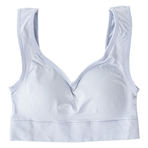 レディース スクワラン加工成型ブラ ライトグレー