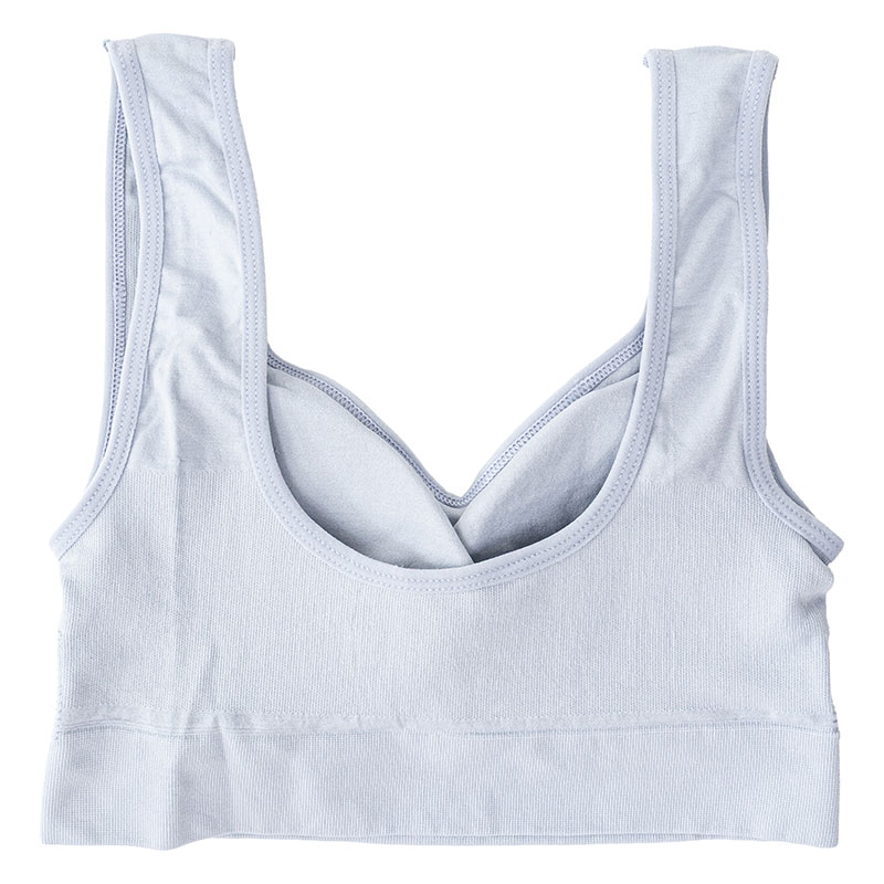 レディース スクワラン加工成型ブラ ライトグレー