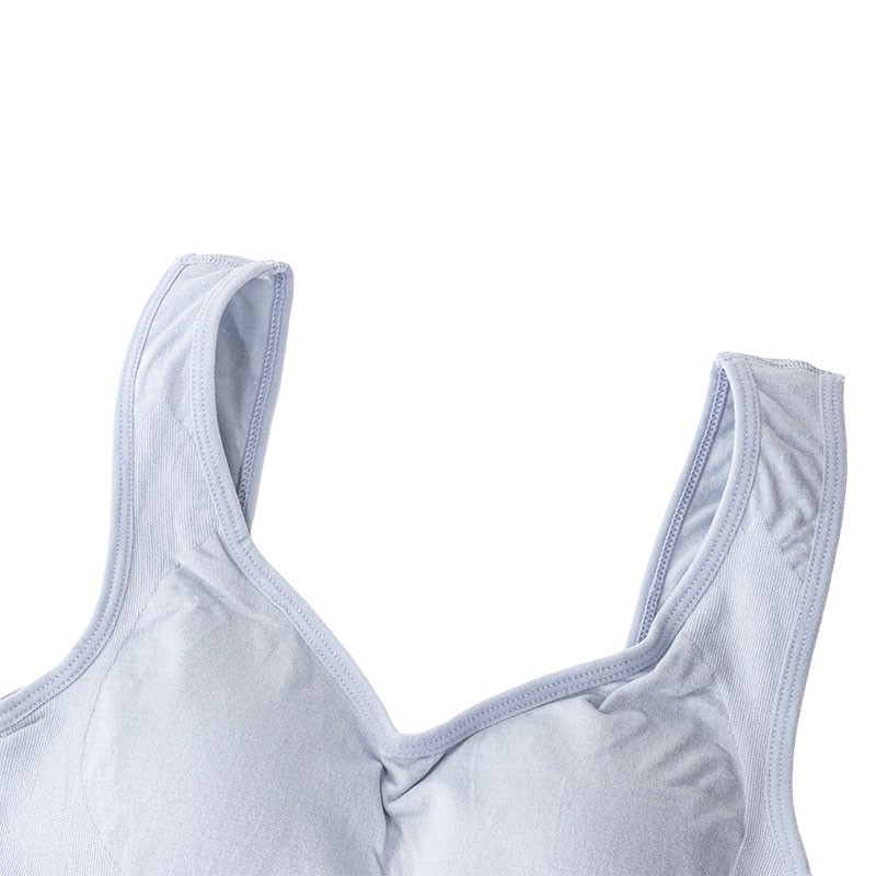 レディース スクワラン加工成型ブラ ライトグレー