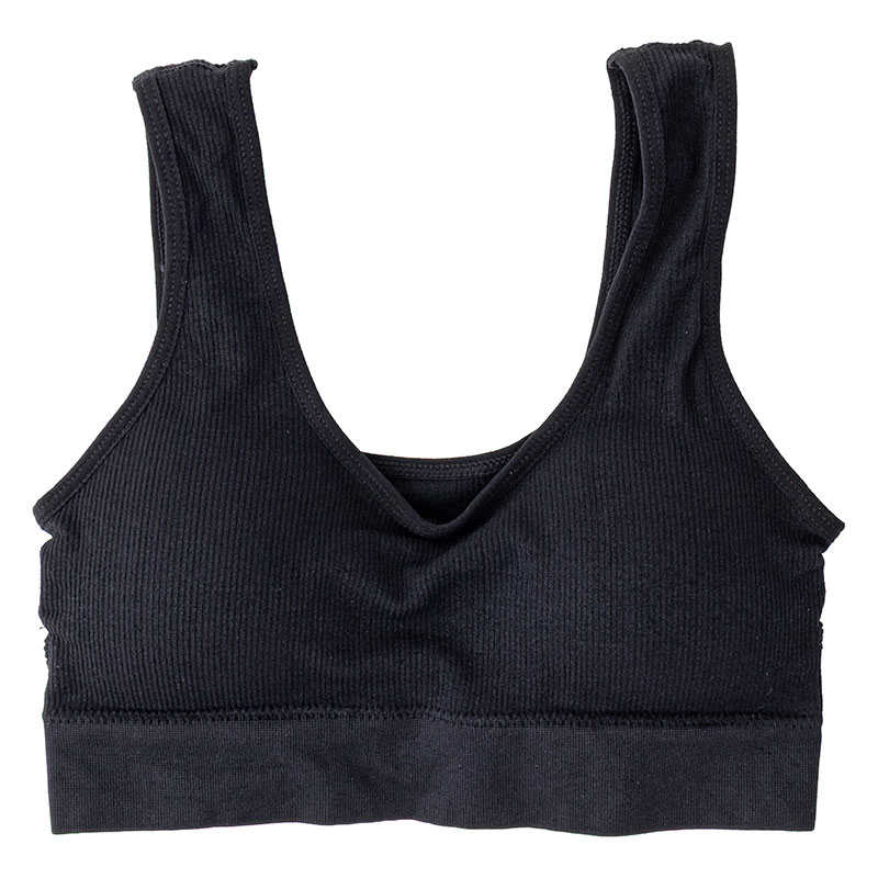 レディース リブ生地 マイティブラ ブラック