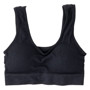 レディース リブ生地 マイティブラ ブラック
