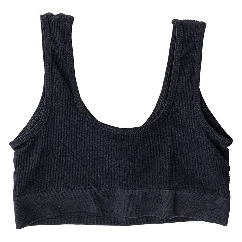 レディース リブ生地 マイティブラ ブラック