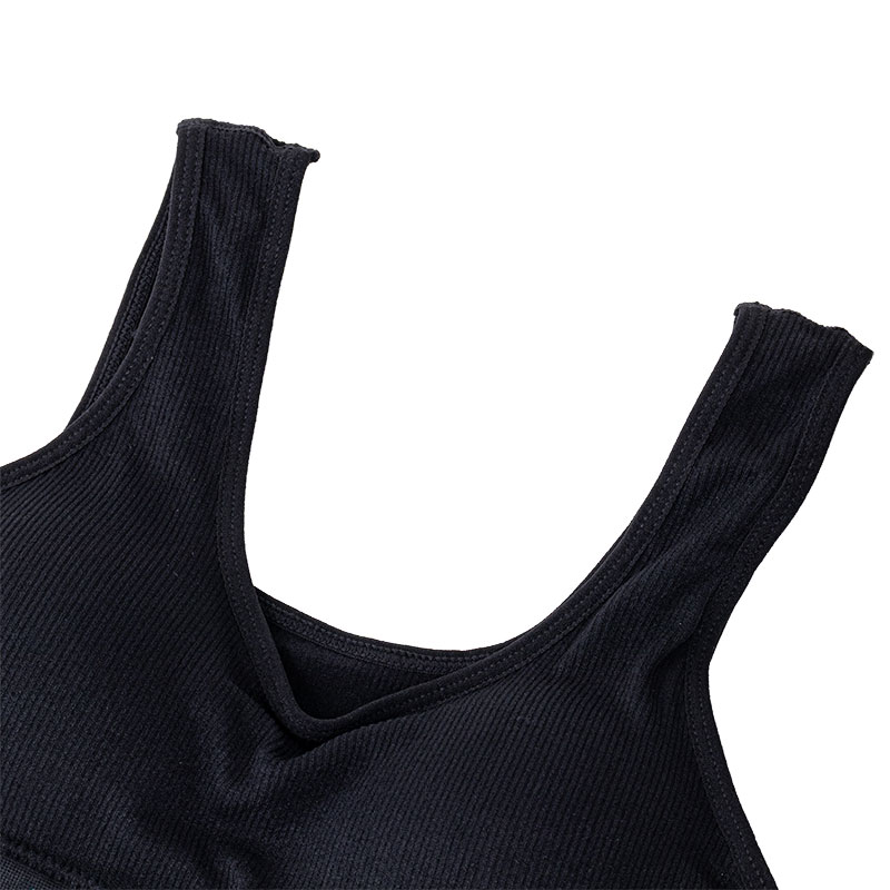 レディース リブ生地 マイティブラ ブラック