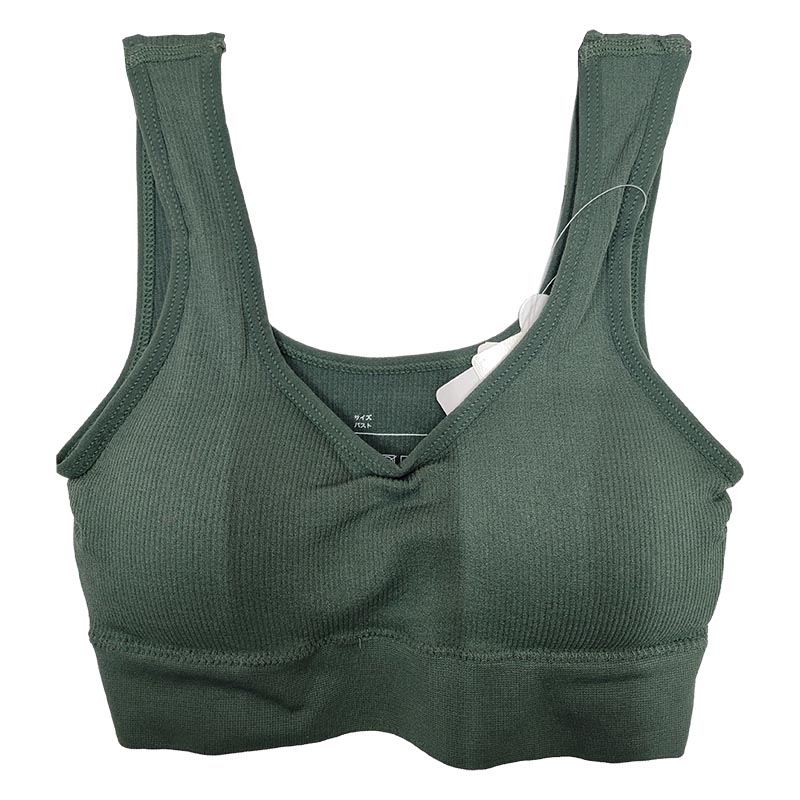 レディース リブ生地 マイティブラ カーキ