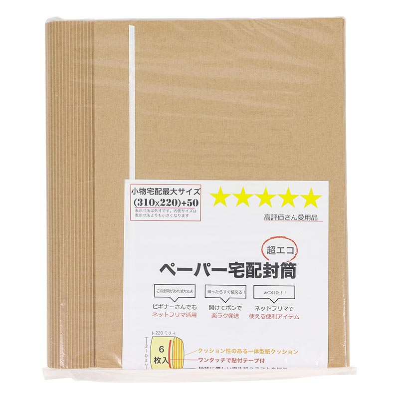ペーパー宅配封筒 310×220mm 6枚入