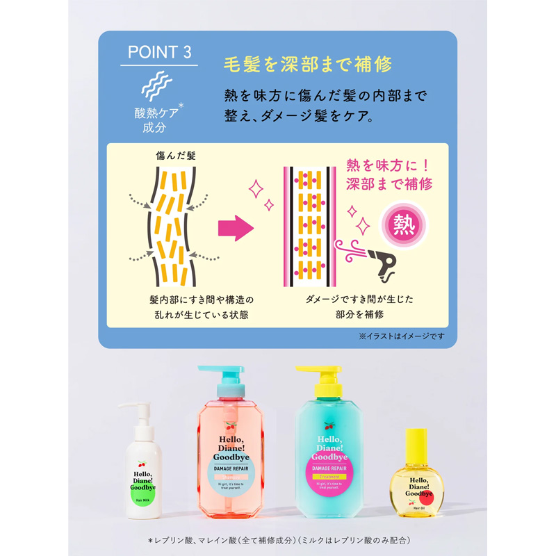 ハローダイアングッバイ ダメージ補修ヘアオイル 65ml