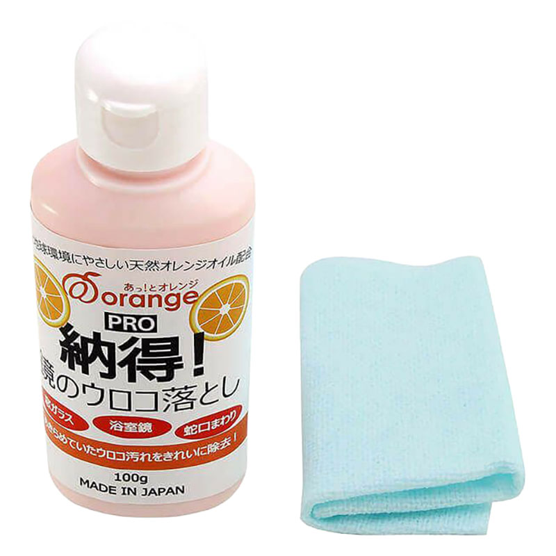 【お取り寄せ商品】納得！鏡のウロコ落とし 専用マイクロファイバー付　