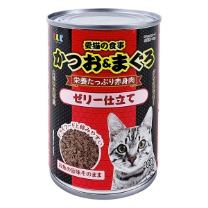 愛猫の食事 かつお&まぐろ缶 グレインフリー ゼリー仕立て 400g