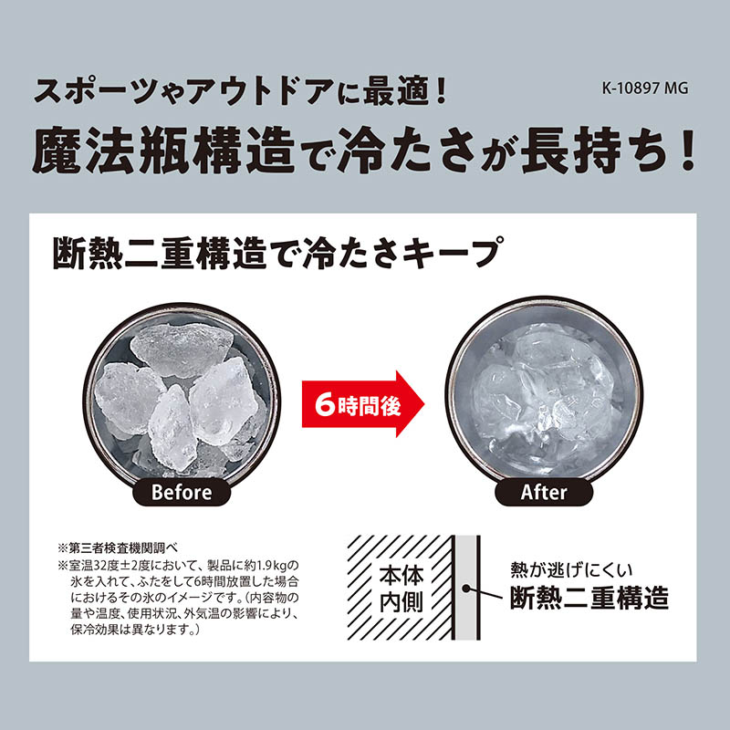 アイスジャグ 3.8L メタリックグレー 保冷専用